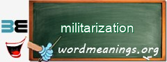 WordMeaning blackboard for militarization